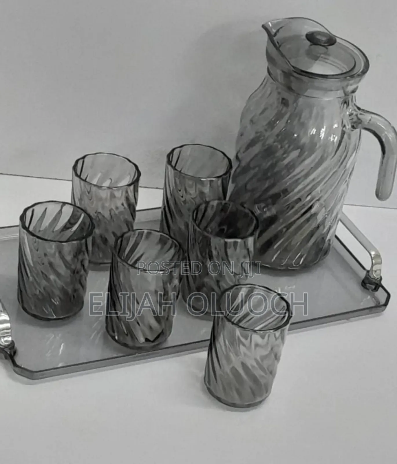 Glass Jug With Glasses + Tray Available*

*