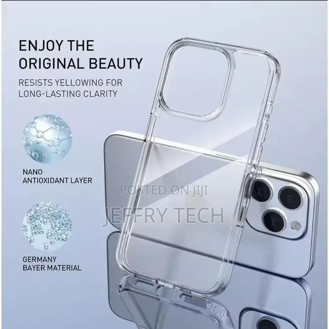 Luxury Transparent Hard Case for iPhone 12,13,14,15,16 Pro and Pro Max