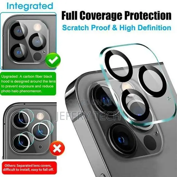 Transparent Edge Lens Protector for iPhone 12,13,14,15 , 16 Pro Max