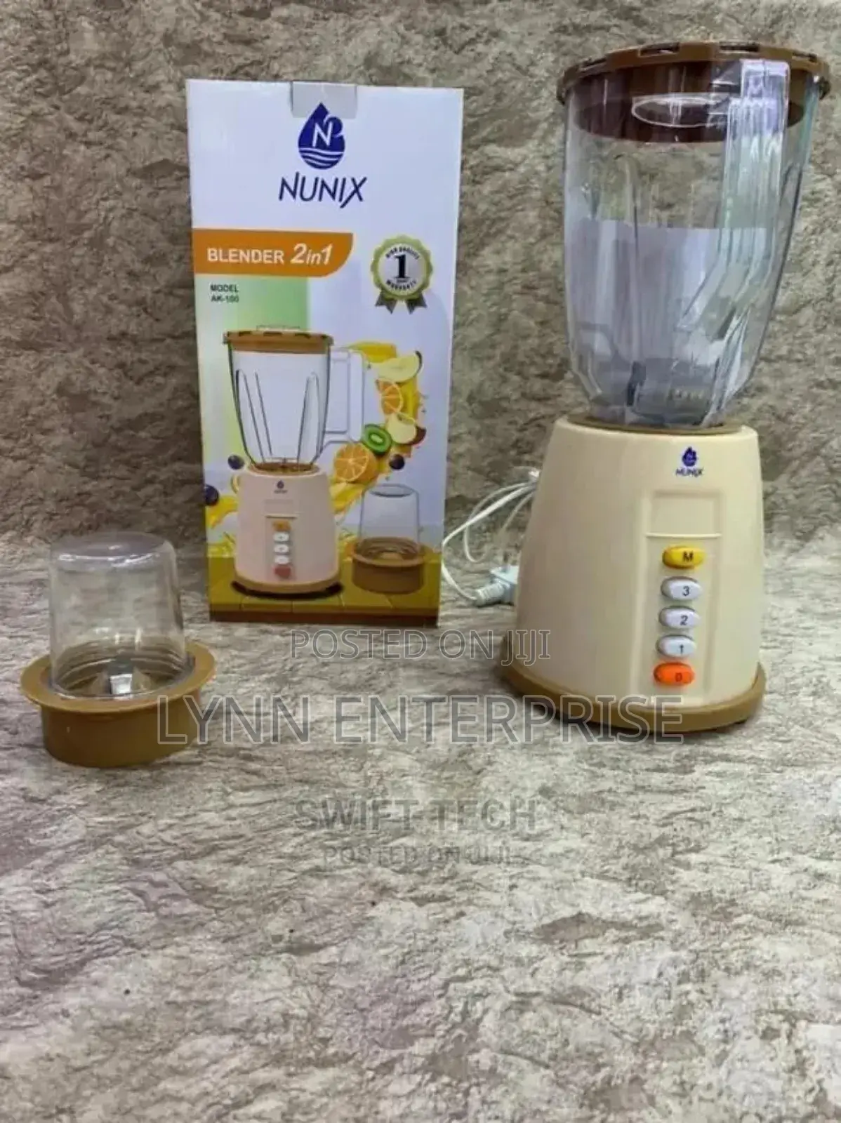 Nunix Ak-100 - 2 in 1 Blender With Grinding Machine - 1.5l (1yr Wrty