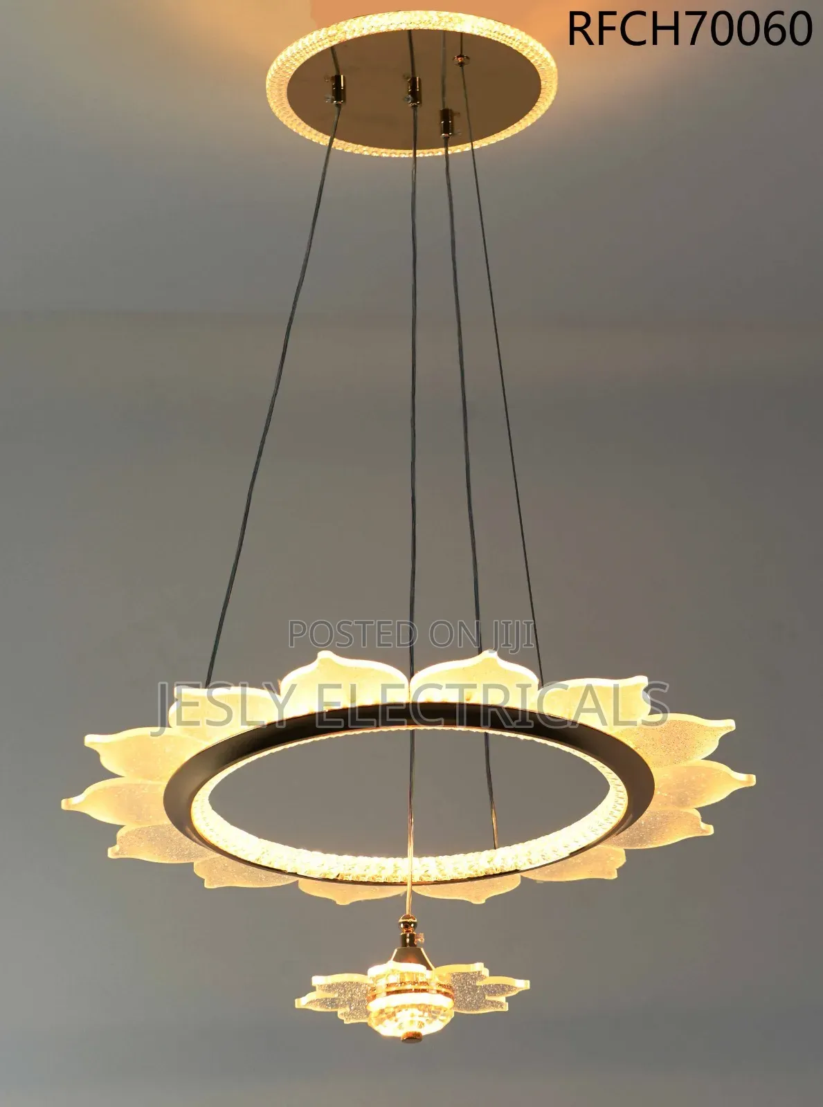 Contemporary Lotus-Style Led Chandelier Light