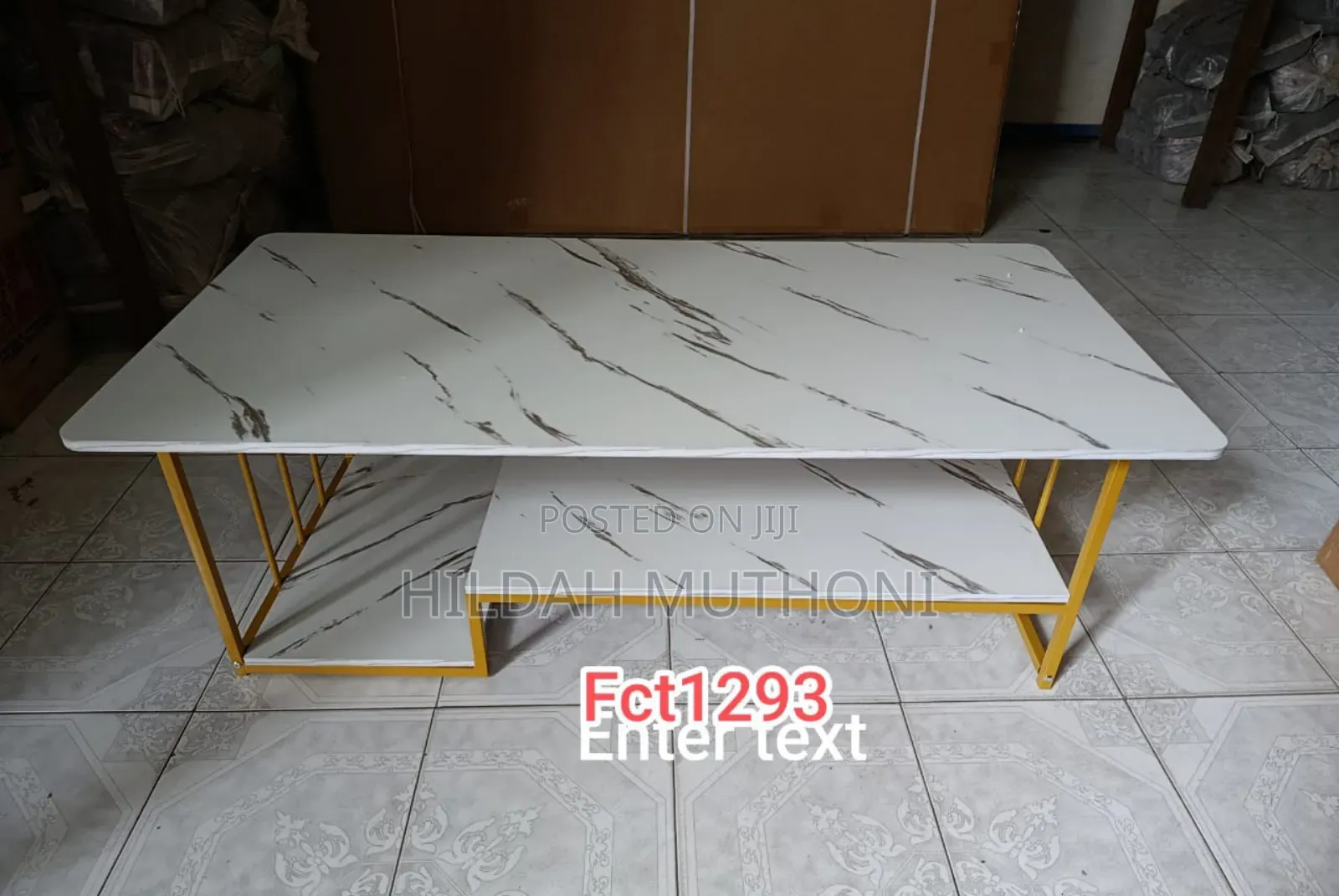Executive White Marble Coffee Table High Quality