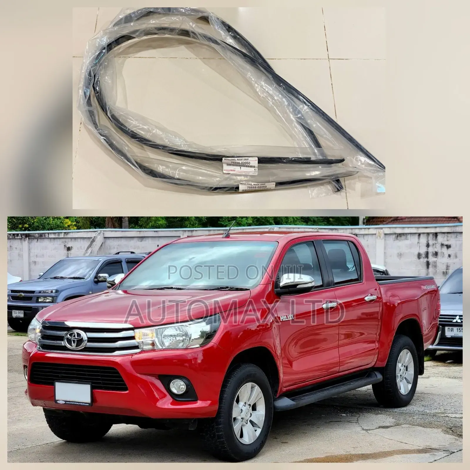 Toyota Hilux Yr2015 Revo (4dr), Roof Rubber Moulding