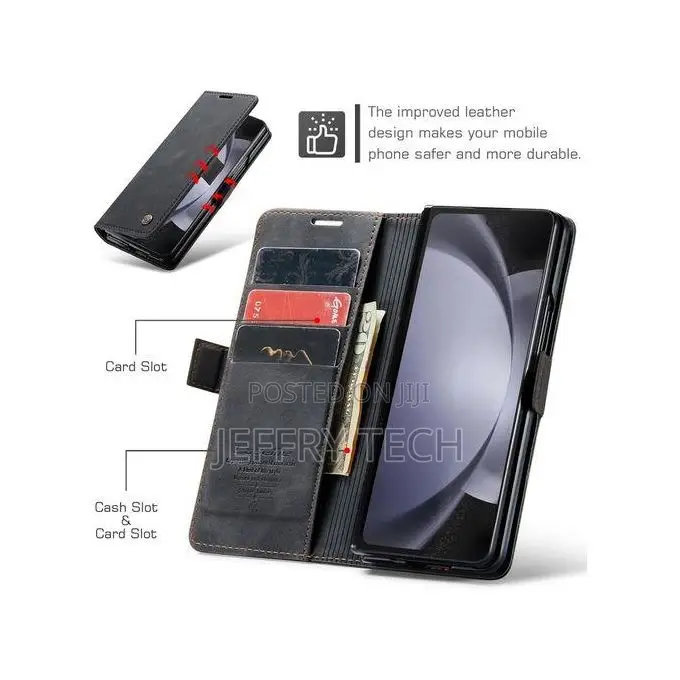 Caseme for Samsung Galaxy Z Fold 5 Wallet Case,Soft Pu Leather Flip Wi