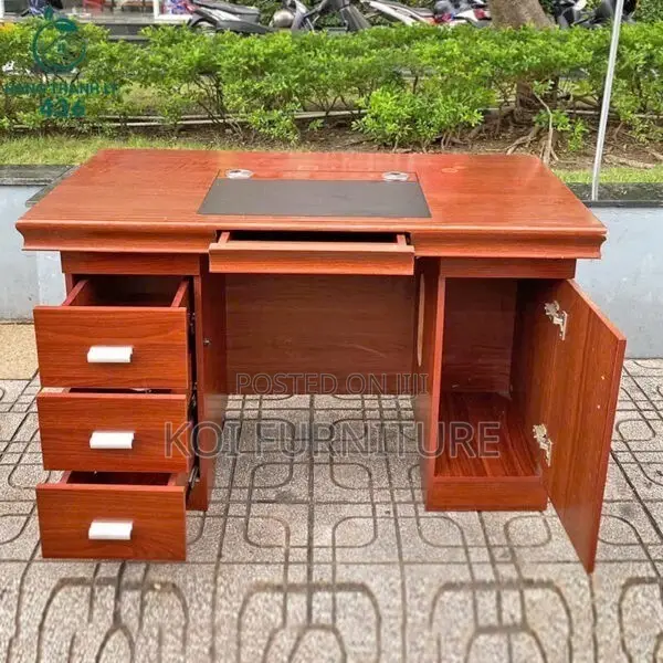 Office Desk; 120cm Mahogany Executive Office Desk