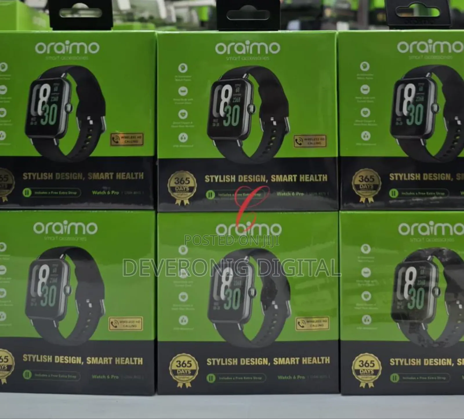 Oraimo Watch 6 Pro Osw-807s 1.69curved Glass* Metal Body Smart Watch