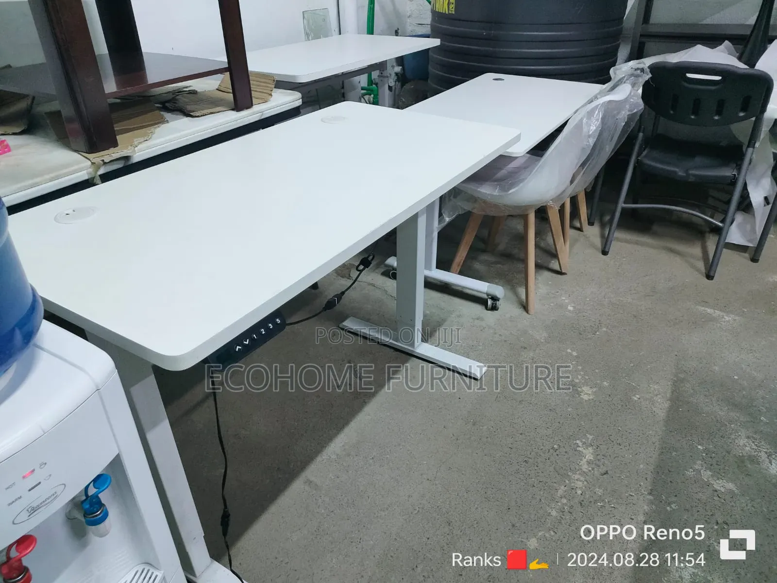 1.2meter White Electric Study Desk