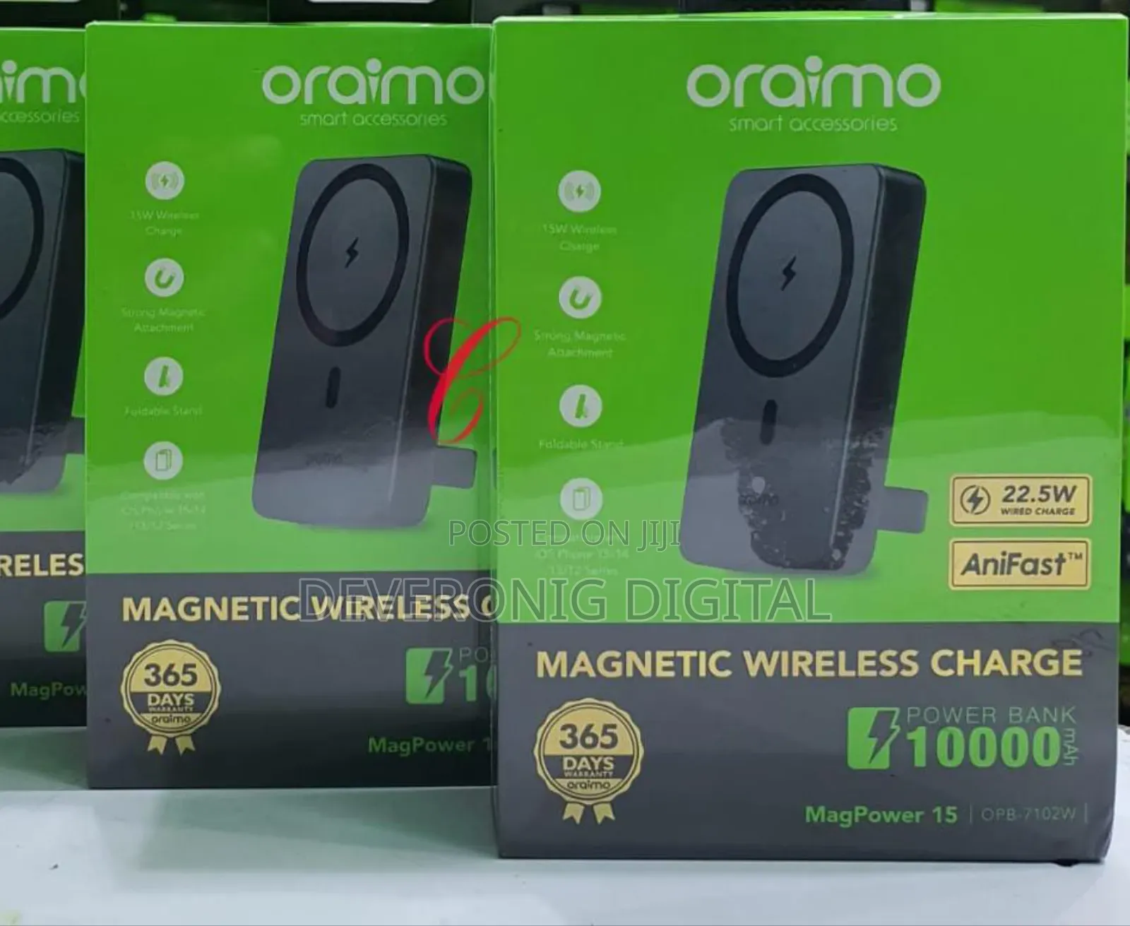 Oraimo 15 Opb-7102w 10000mah Magnetic Wireless and Wired Power Bank