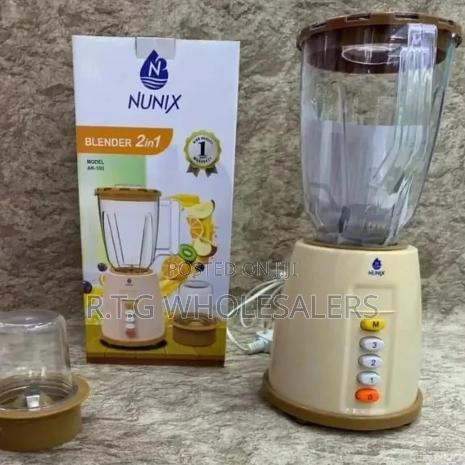 Nunix Ak100 1.5l Blender With Grinder, 1‐Year Warranty