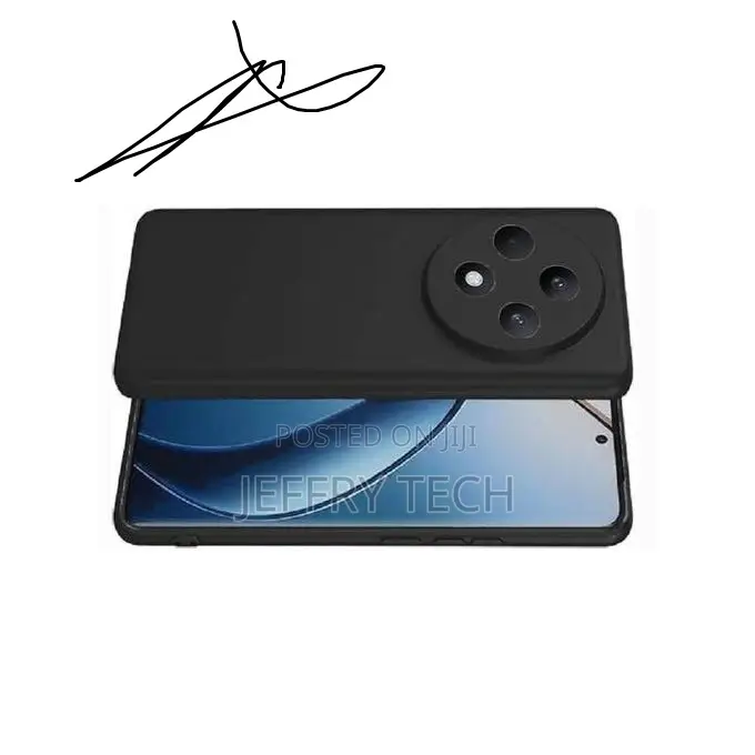Silicon Back for Oppo Reno 12f 5g. Black
