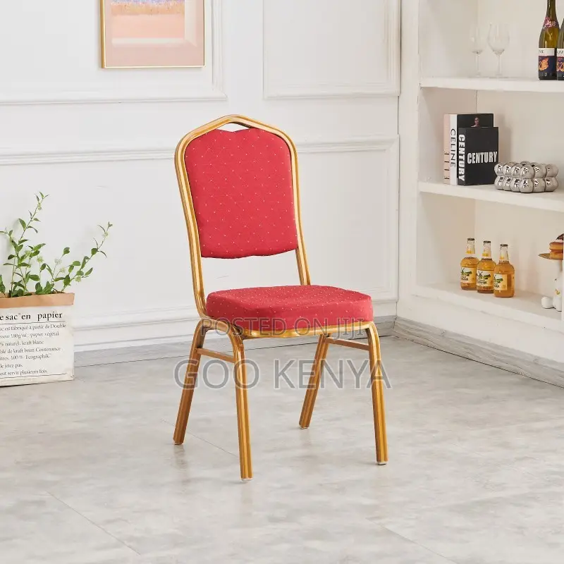 Home Chair; Modern Gold Frame Fabric Event Chair For Wedding Venues