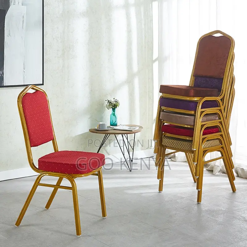 Home Chair; Modern Gold Frame Fabric Event Chair For Wedding Venues