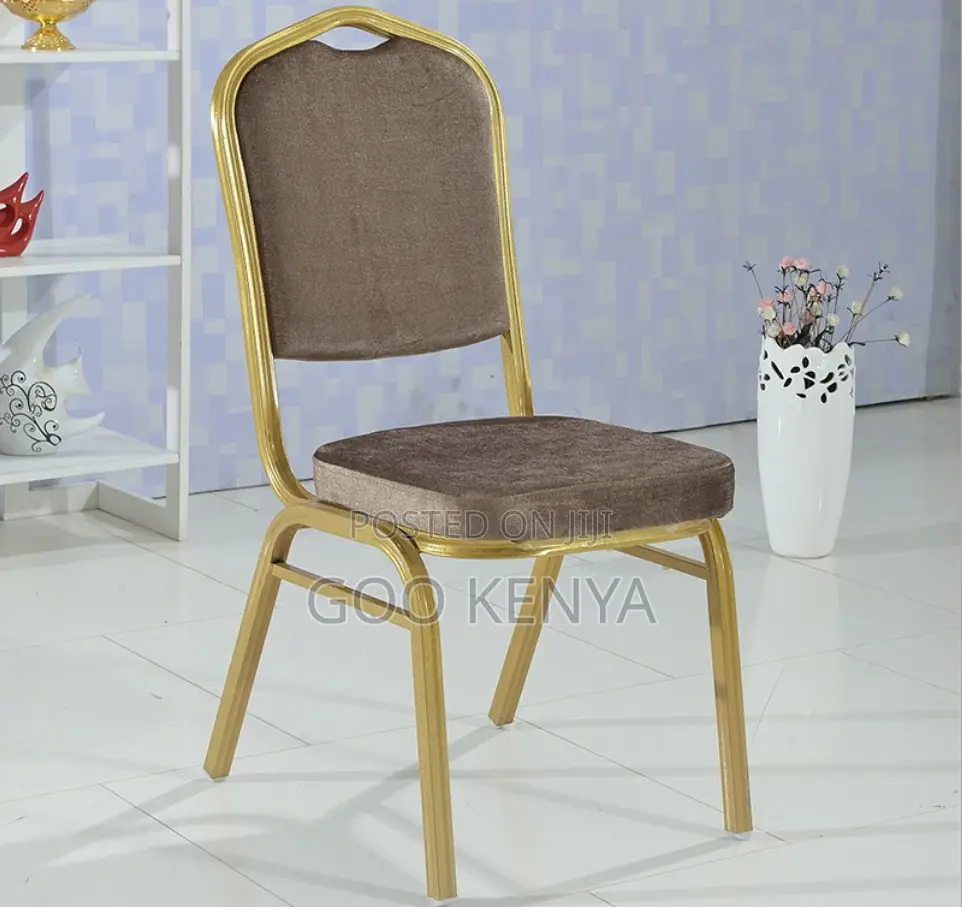 Home Chair; Modern Gold Frame Fabric Event Chair For Wedding Venues