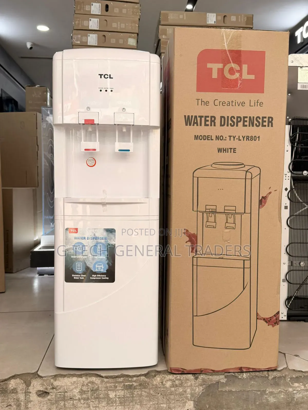 Tcl Hot, Normal And Cold Water Dispenser (White)