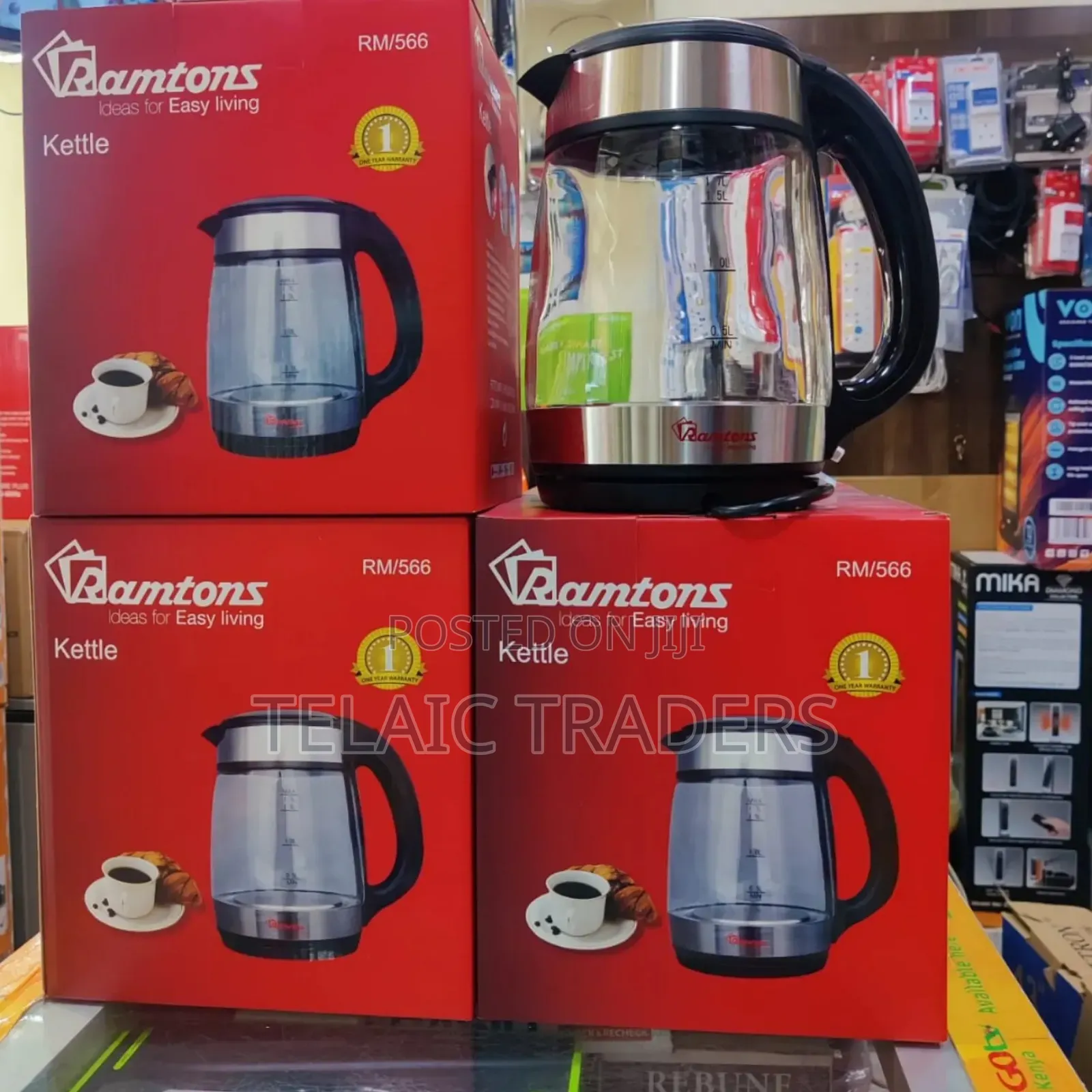 Ramtons Glass Jug Kettle 1.7litres Rm566