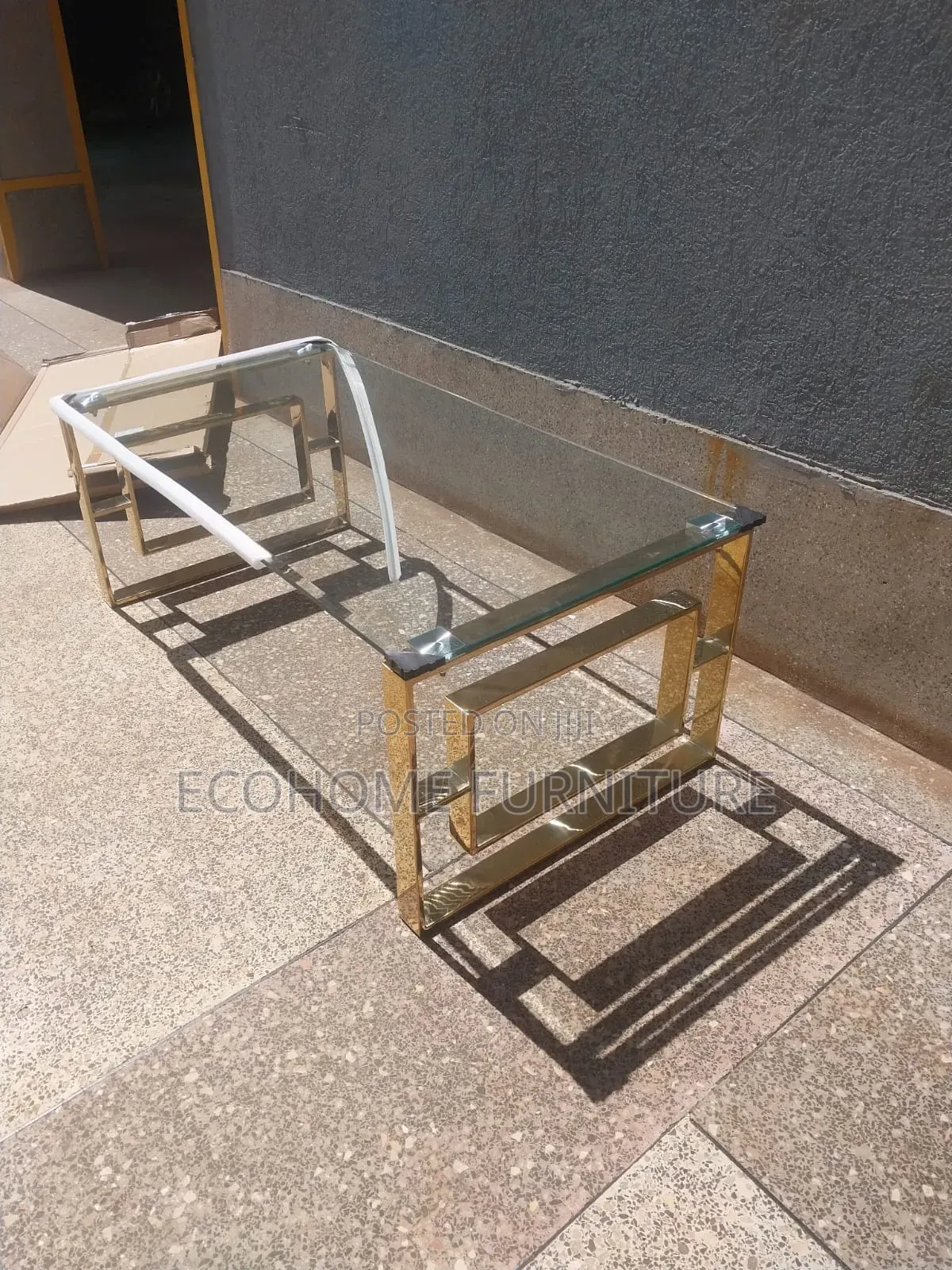 Glass Office Rectangle Coffee Table