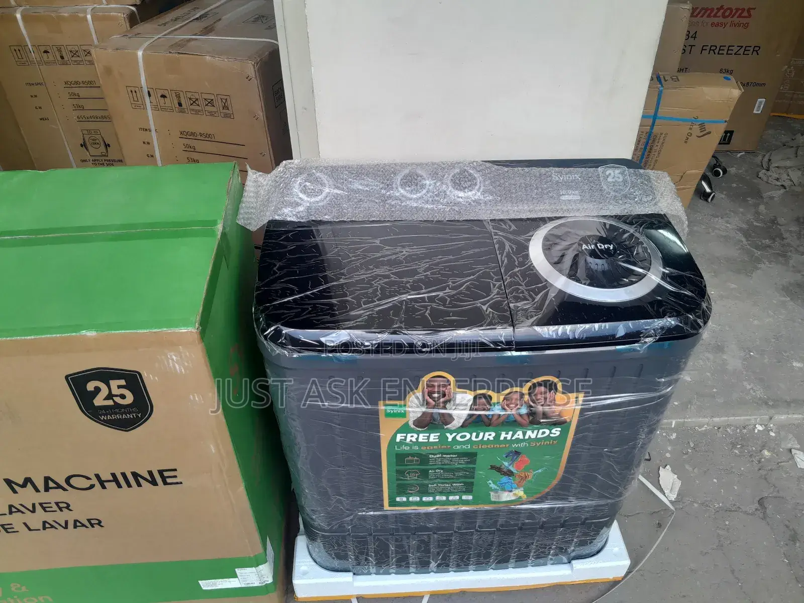 Wash and Spin Functionable Syinix 10kg Washing Machine