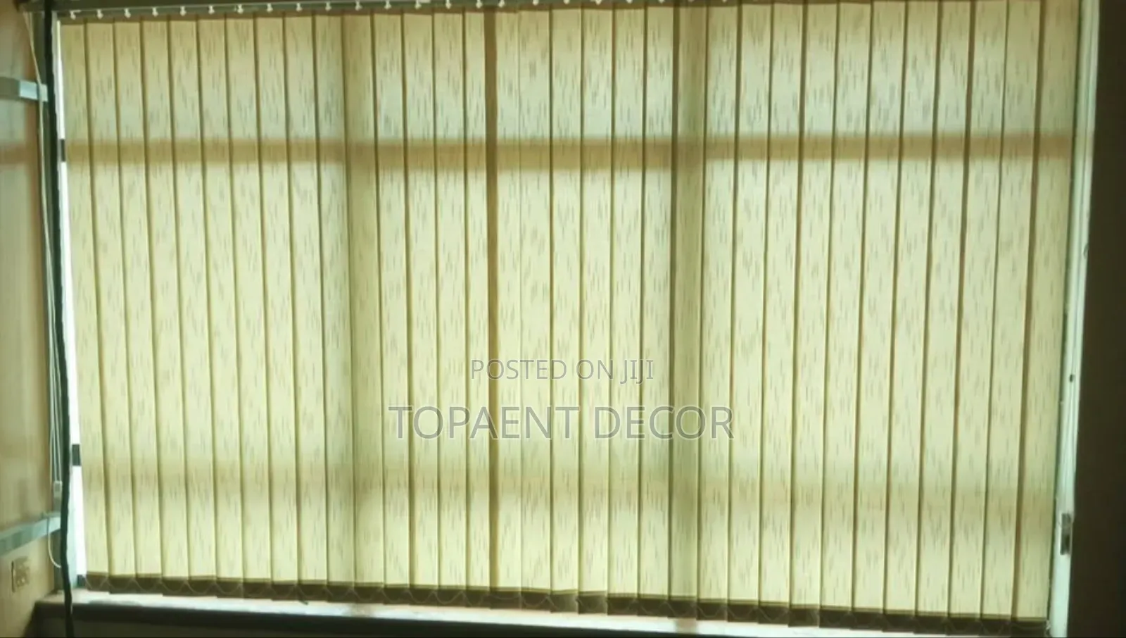 Plain Yellow Closed Window Vertical Office Blinds