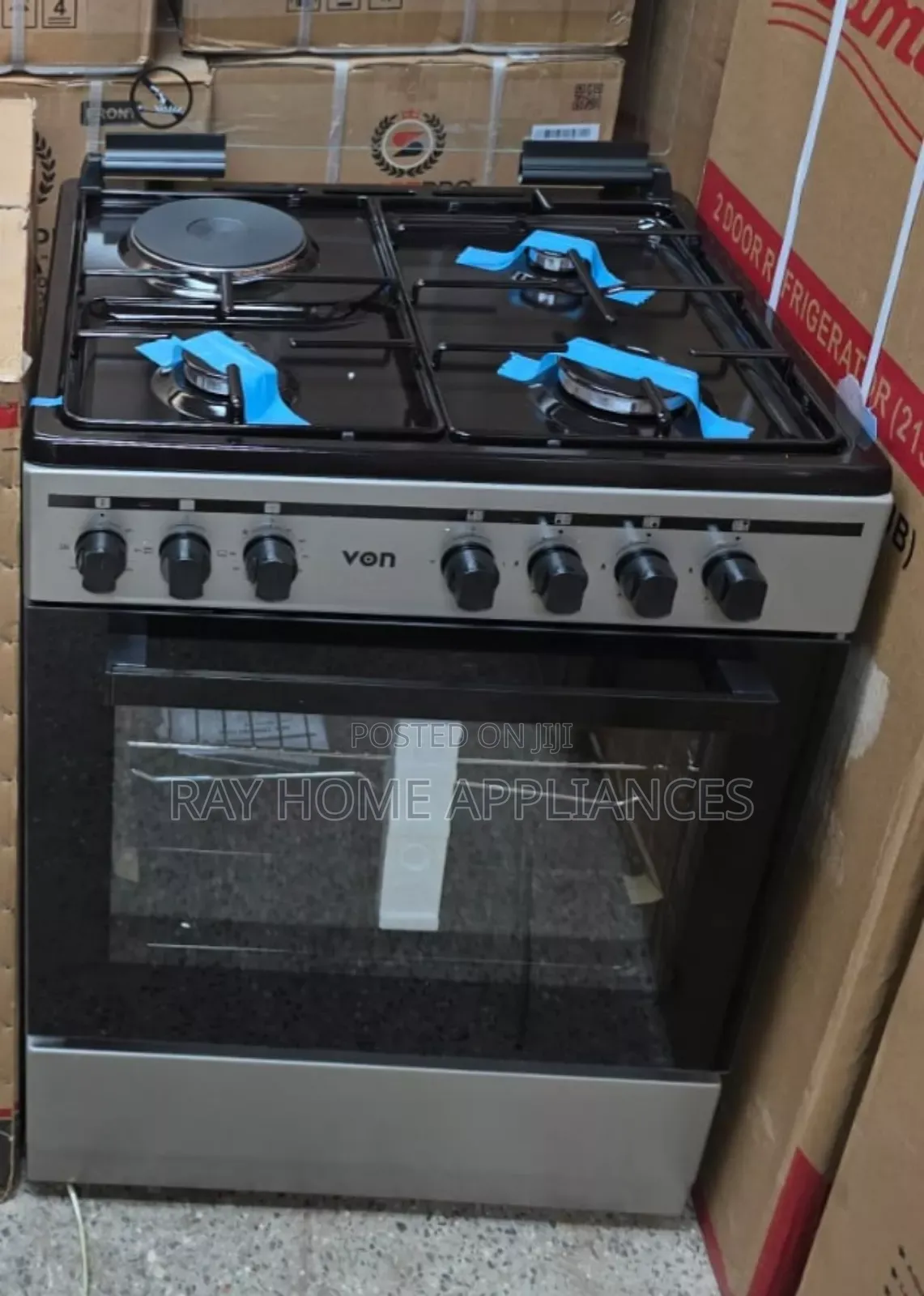 Von 60*60cm Cooker 3 Gas + 1 Electric Plate Standing Cooker