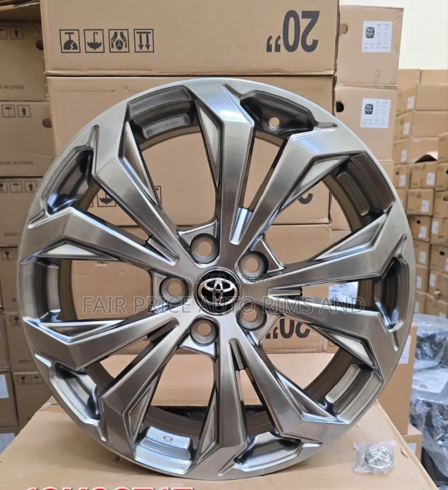 Size 18 Gunmetal And Silver Sports Rims.
