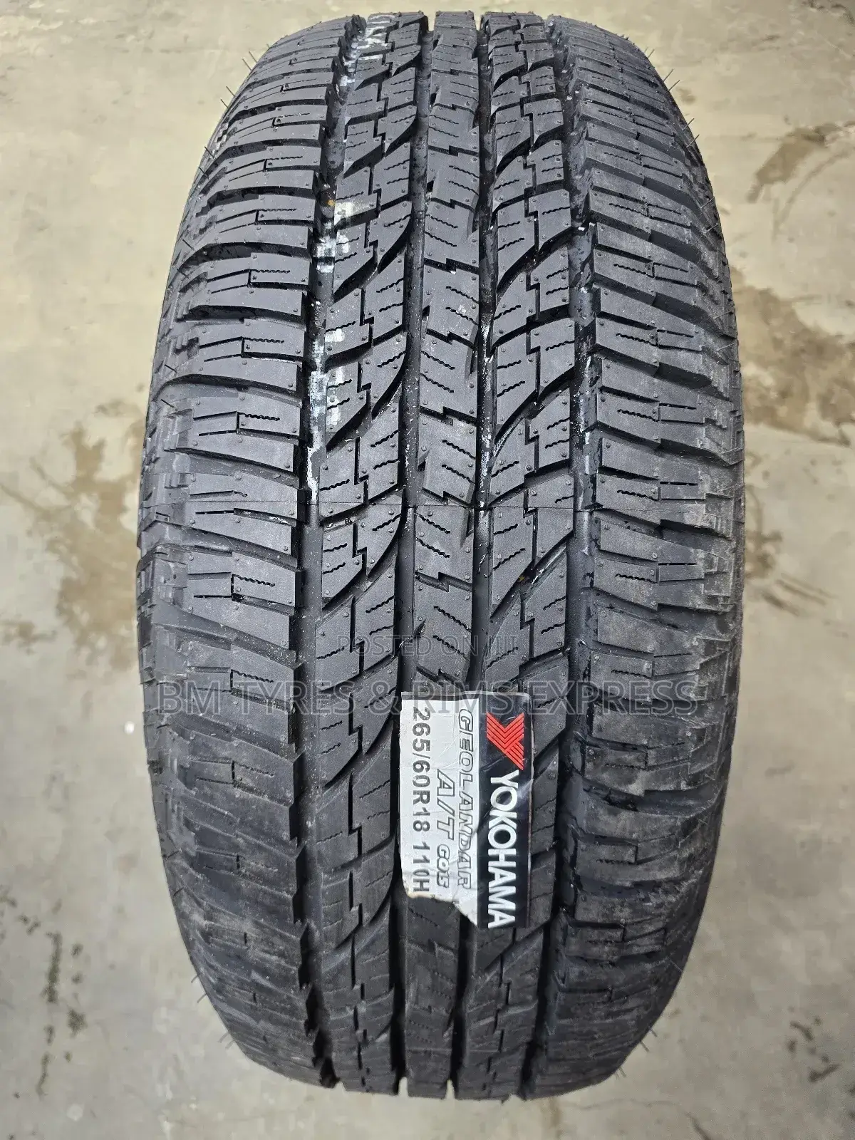 265 /60 R18 Yokohama Tyres (All Terrrain) Thailand