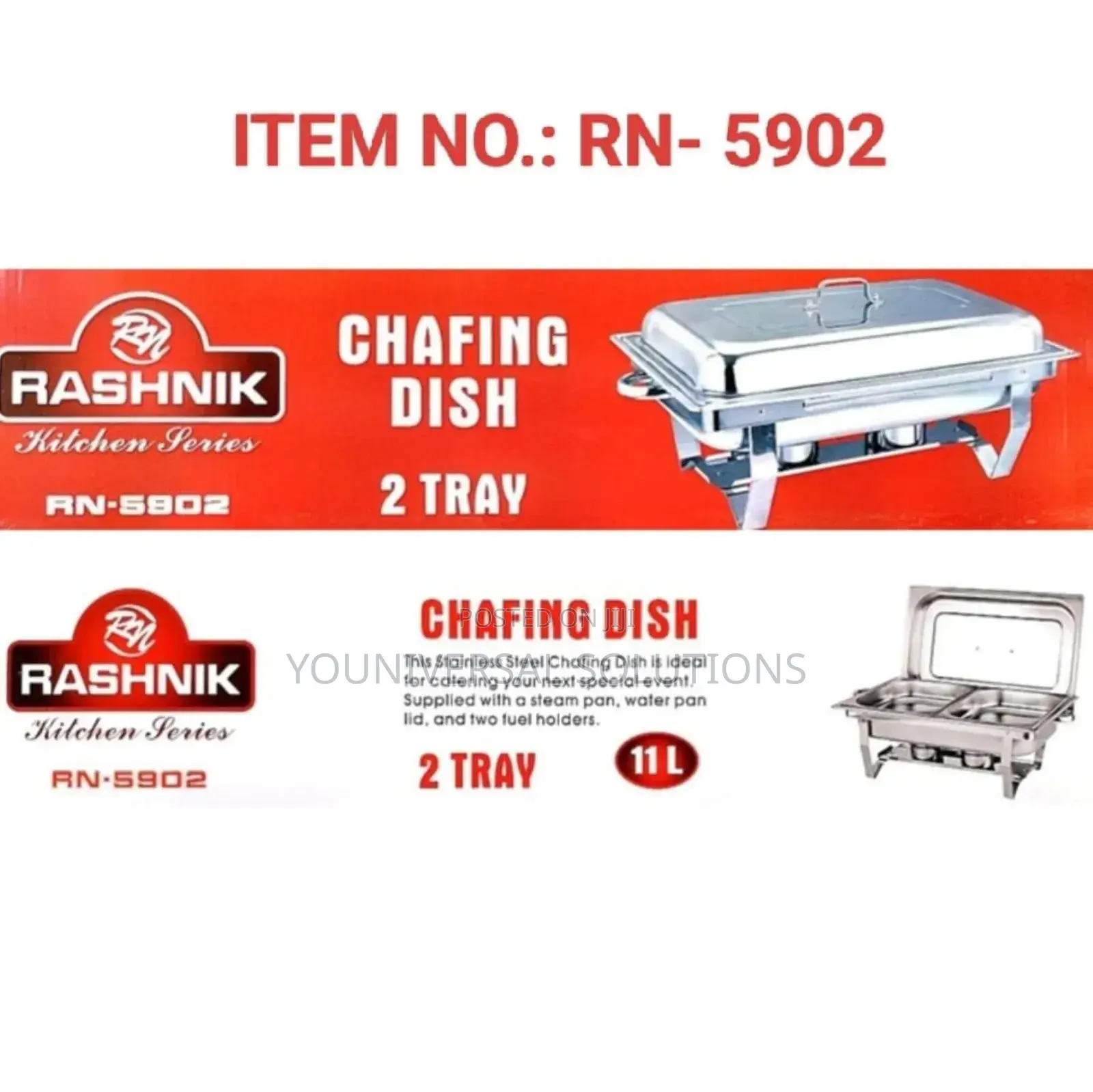 Rashnik Double Tray Chafing Dish Double Tray