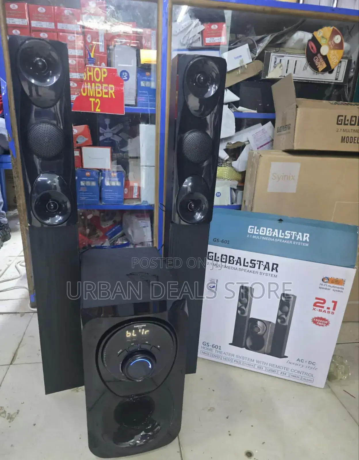 Globalstar Gs-601 2.1ch Tall Boy Multimedia Speaker System