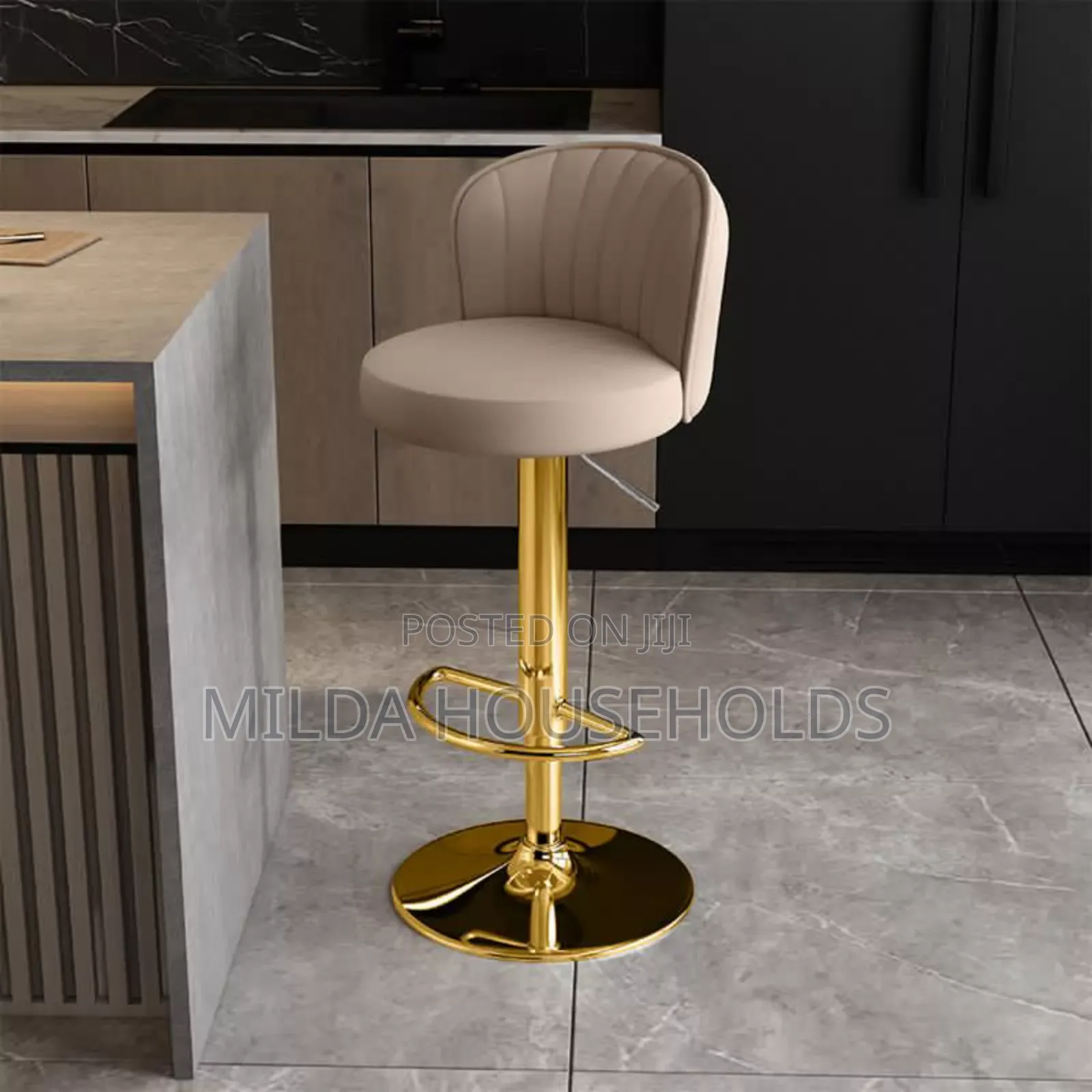 Luxury European Leather Bar Chairs