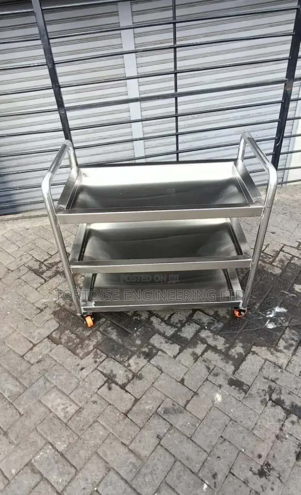 Stainless Steel Hospital Trolley With 3tier