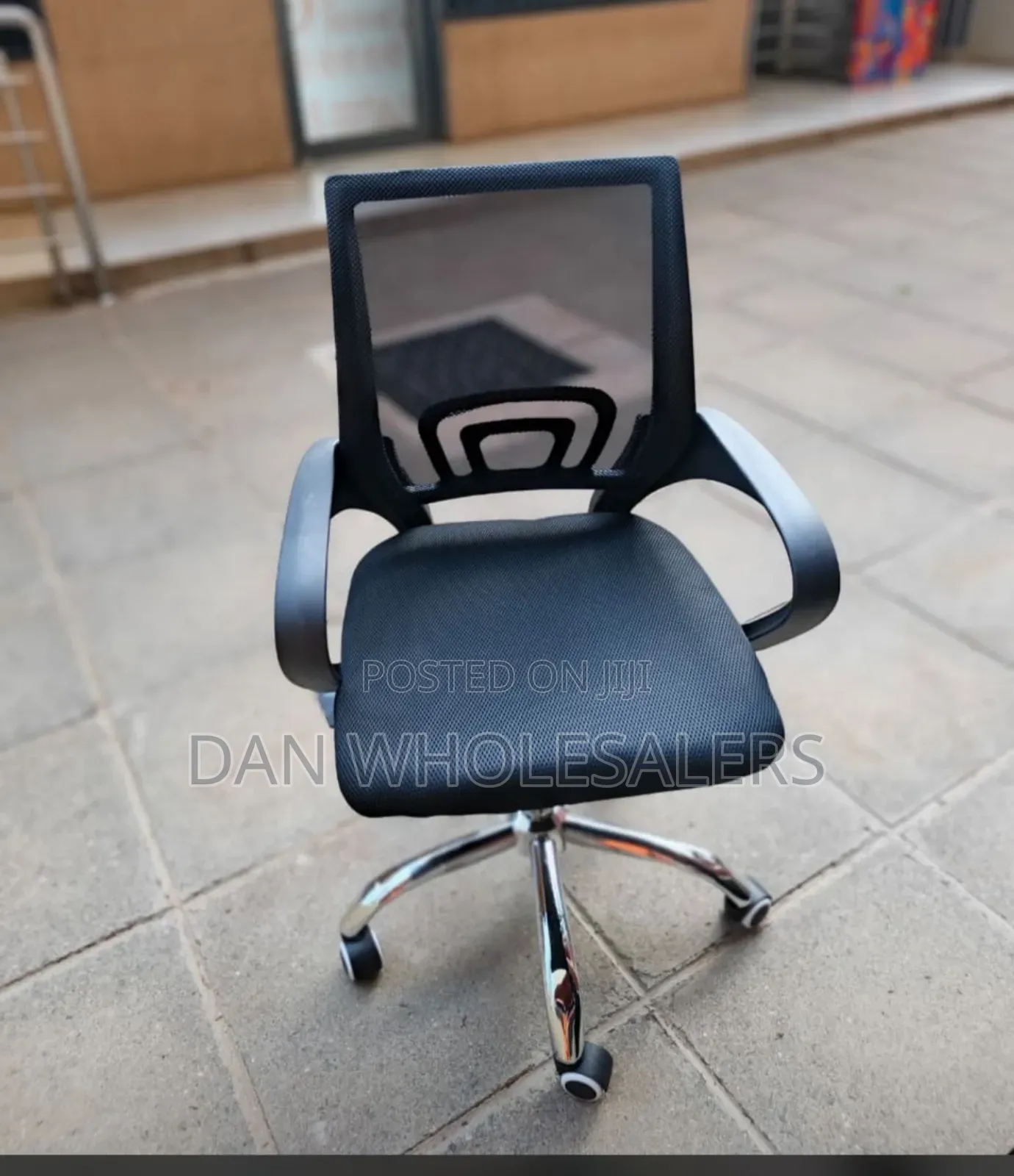 Secretarial Mesh Office Chair ~ Ergonomic Fabric Seat