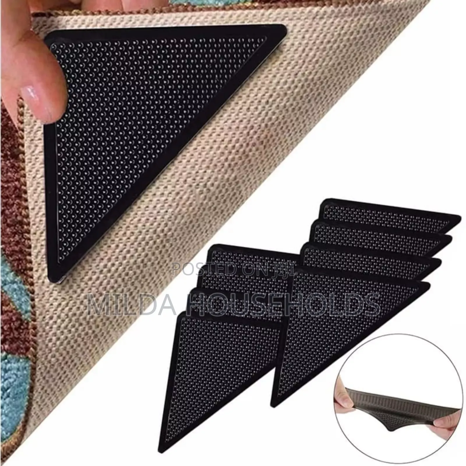 4pcs Ruggies Rug Carpet, Mat Grippers Non Slip Grip, Corners Pad