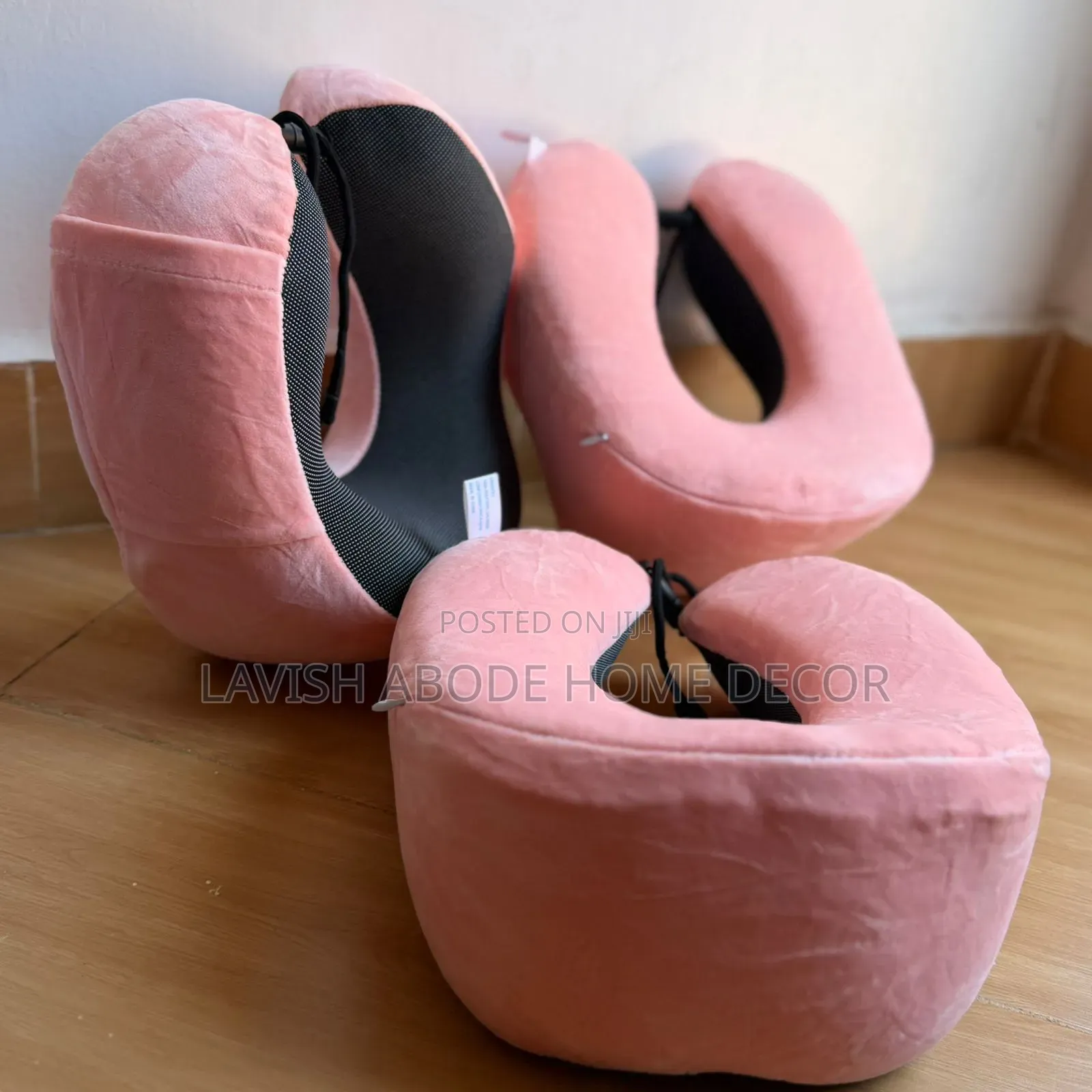 U-Shaped Baby Pink Travel Neck Pillow Comfortable for Your Journey