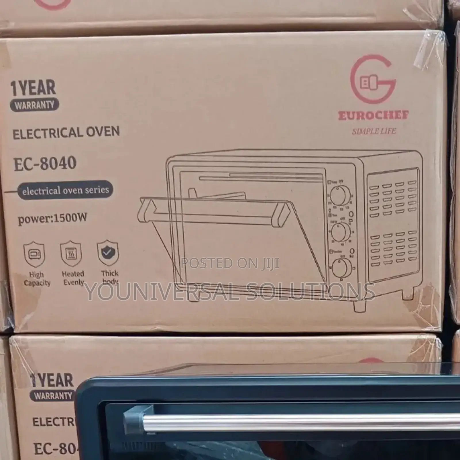 Eurochef 3 Knob Settings 32 Litres Electric Rotisserie Oven