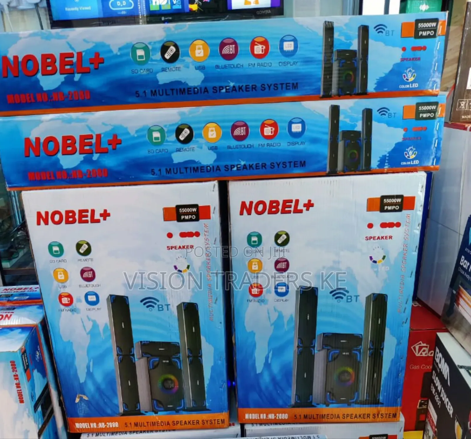 Nobel Nb;2080 5.1ch Home Thearte Multimedia Speaker System 55000watts