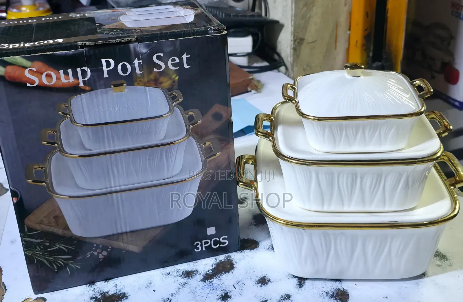 3pc Ceramic Pots