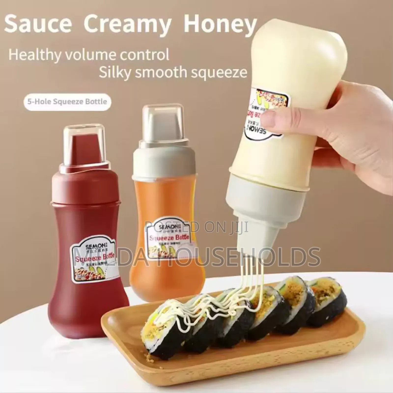 Sauce Squeeze Bottle Porous Squeeze Leak Proof Refillable.