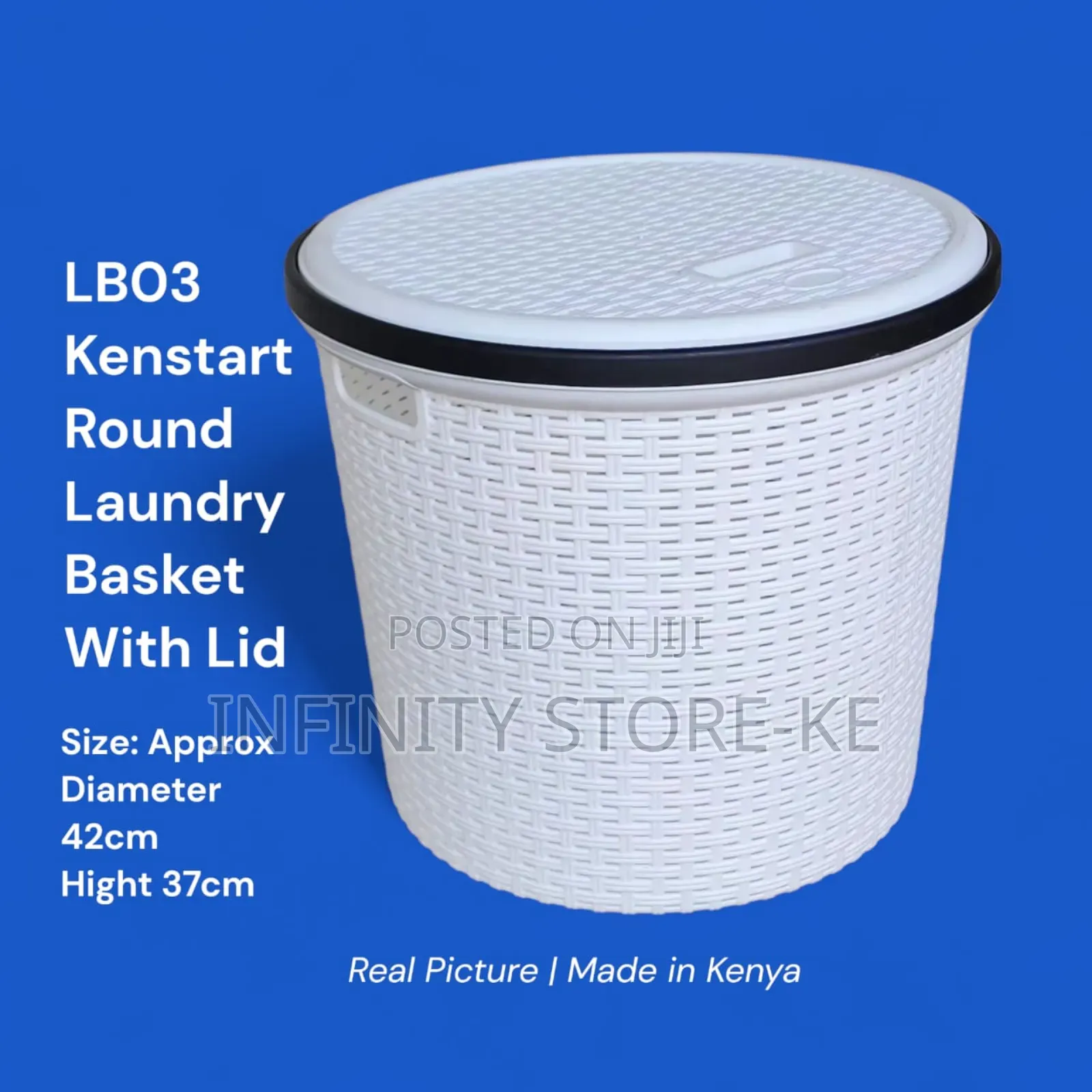 Kenstart Laundry Basket / White Laundry Basket