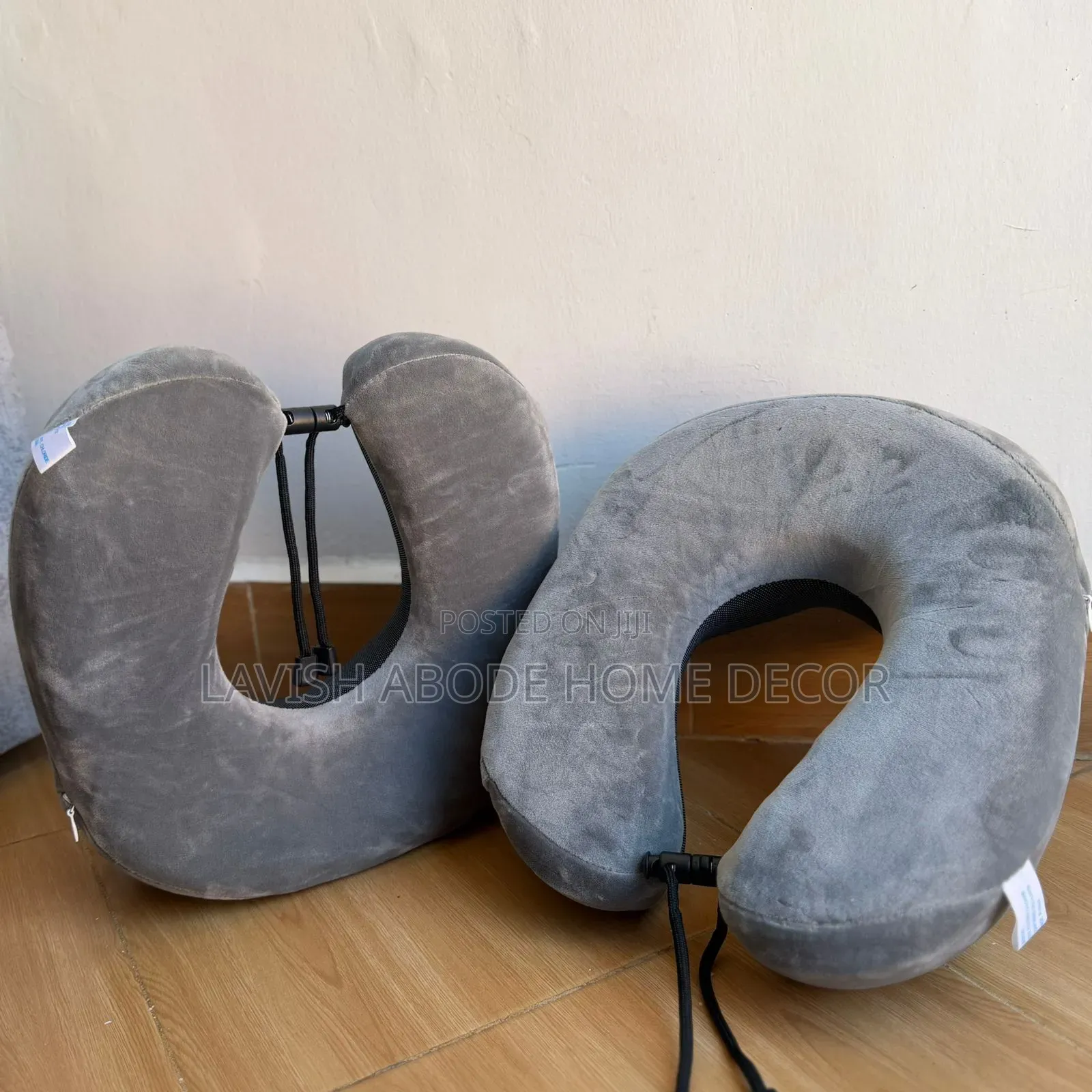 Light Grey Memory Form Travel Pillow