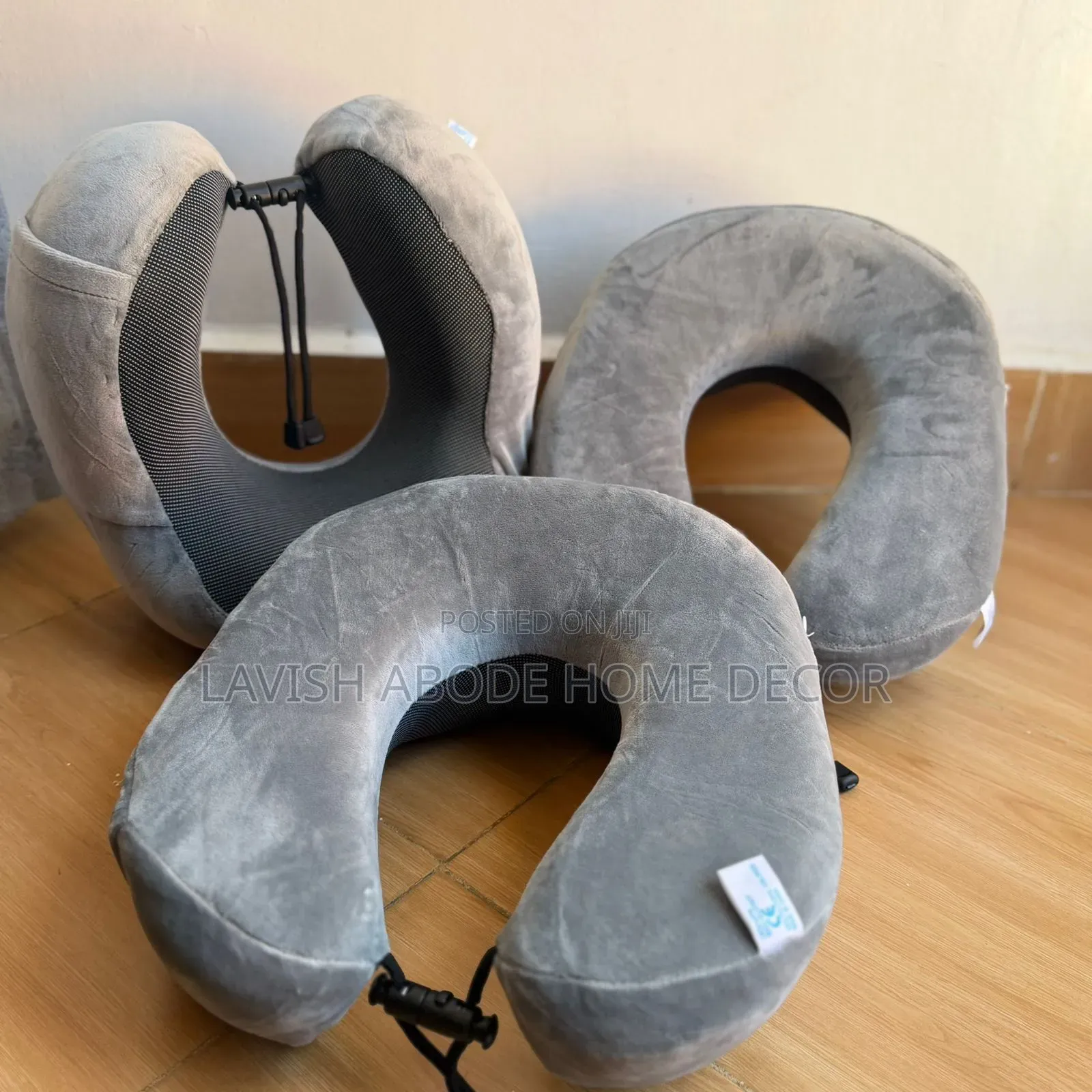 Light Grey Memory Form Travel Pillow