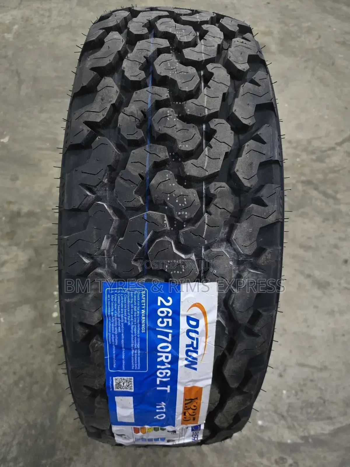 265 /70 R16 Durun Tyres (All Terrrain)