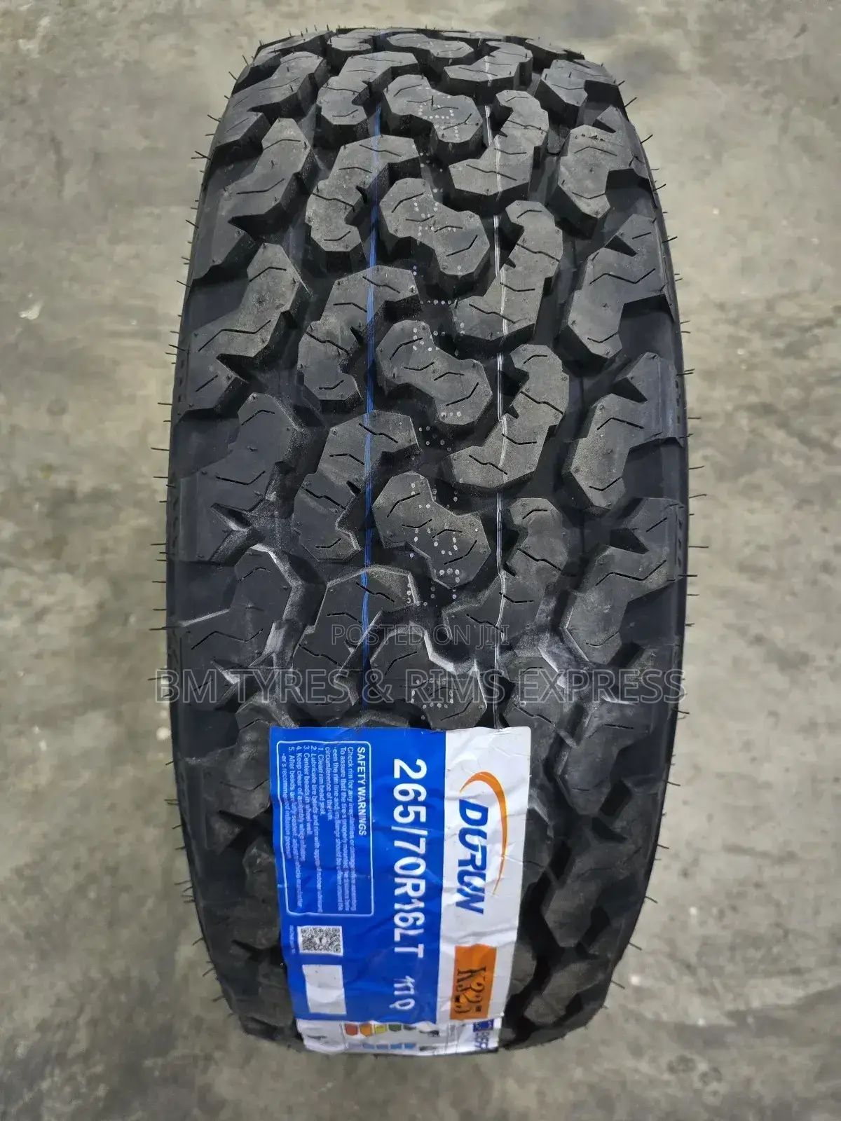 265 /70 R16 Durun Tyres (All Terrrain)