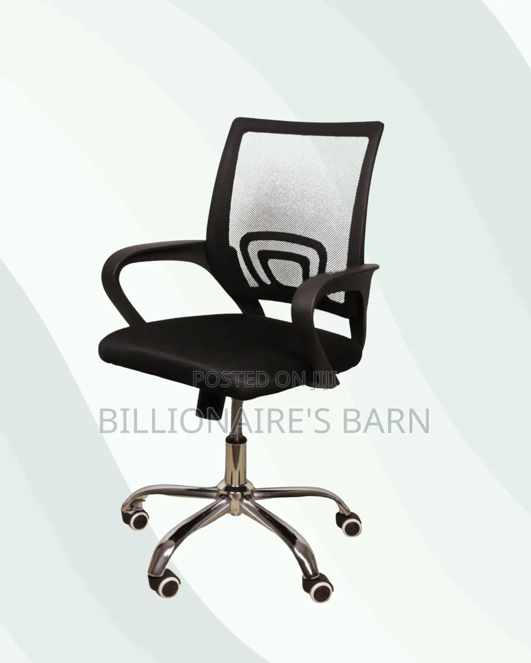 Secretarial Mesh Office Chair Ergonomic Fabric Seat - Lumbar Solution