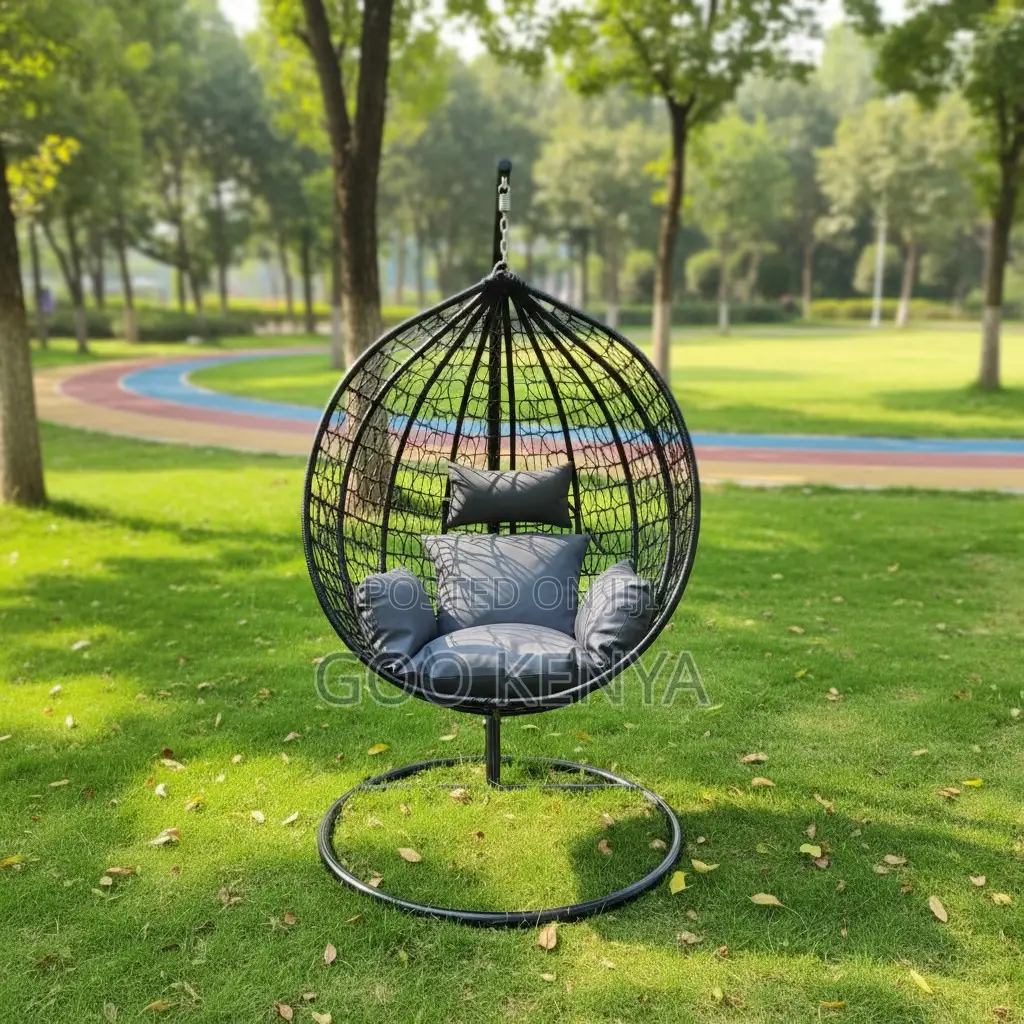 Home Chair;Outdoor Hanging Egg Swing Chair With Metal Stand For Garden