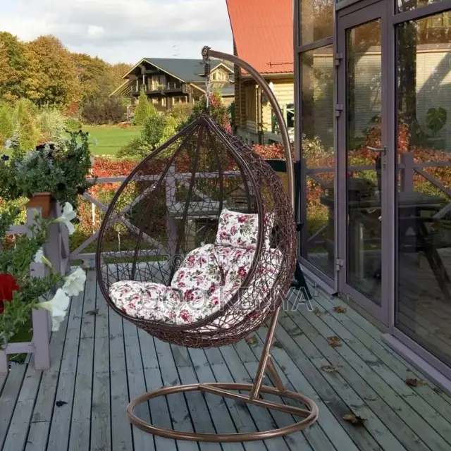 Home Chair;Outdoor Hanging Egg Swing Chair With Metal Stand For Garden