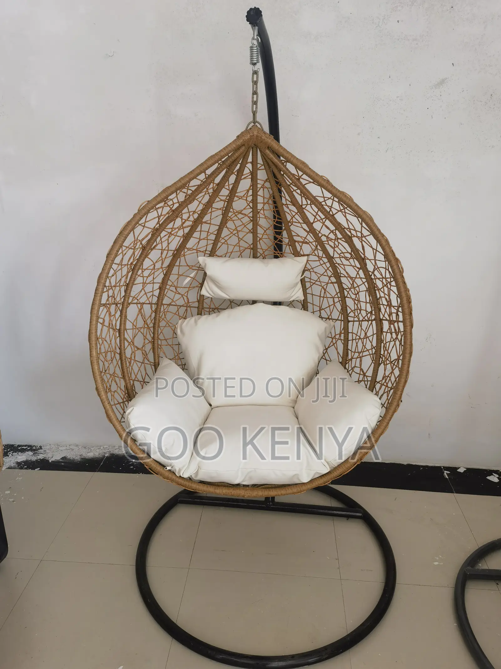 Home Chair;Outdoor Hanging Egg Swing Chair With Metal Stand For Garden