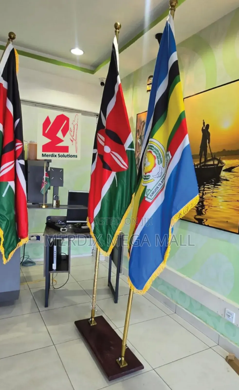 Executive Double Flags, Flags, Flag Stands