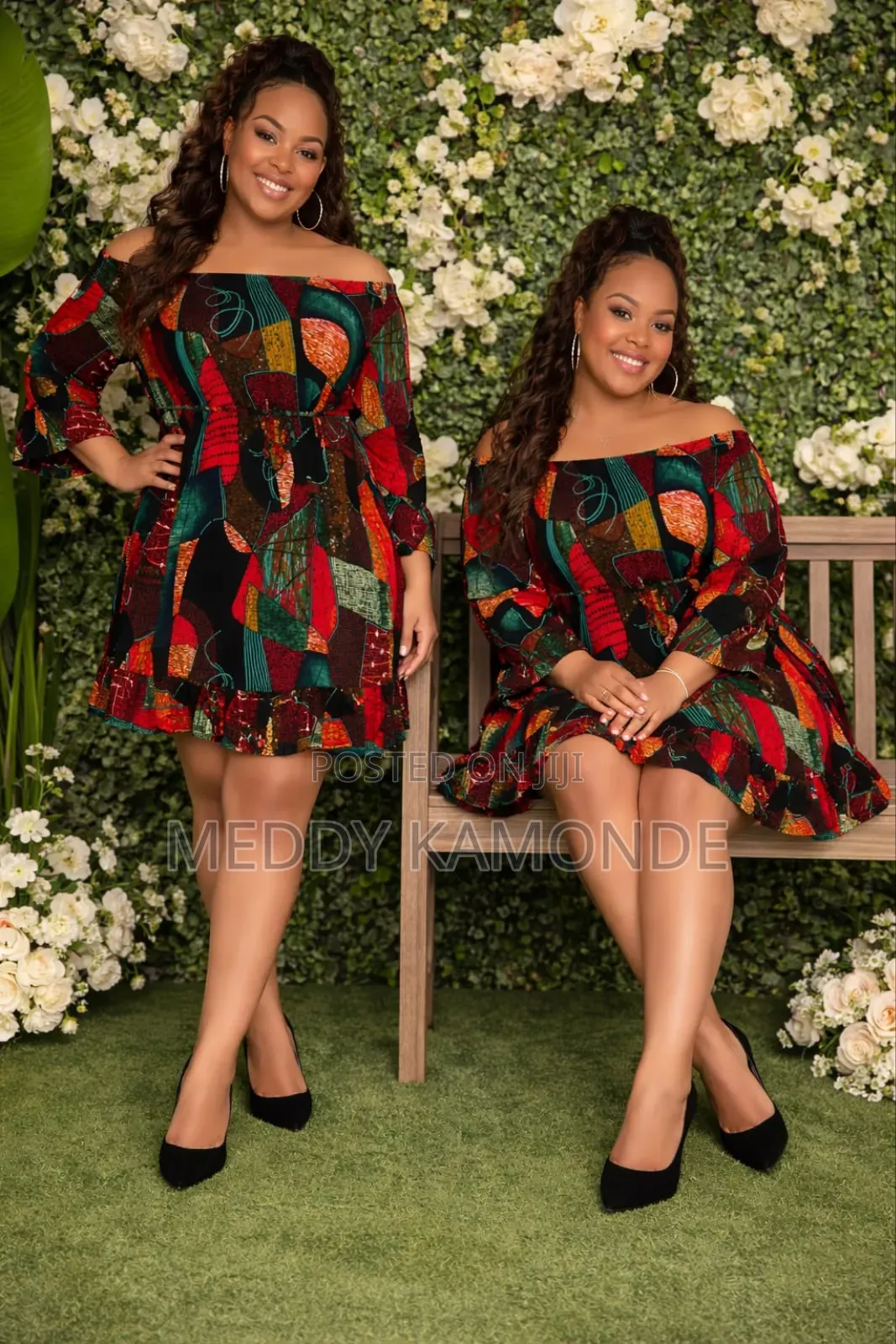 Elegant Short African Skater Dress