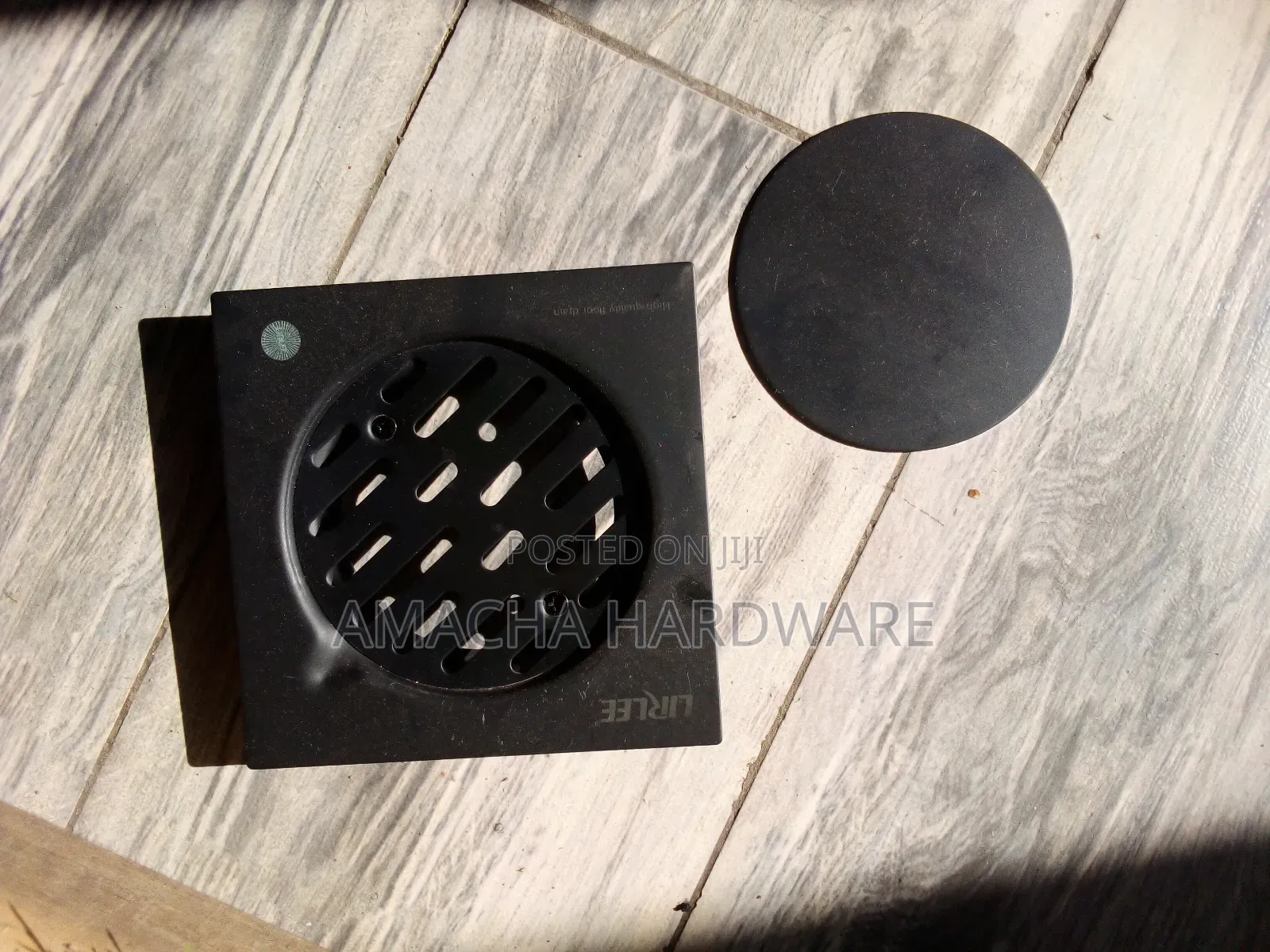 Black Lirlee Floor Drain