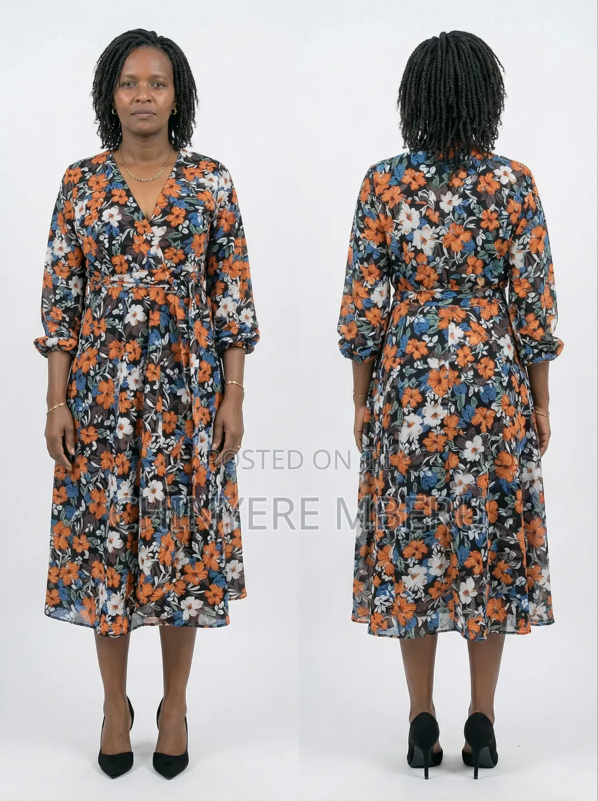 Heavy Chiffon Wrap Dress