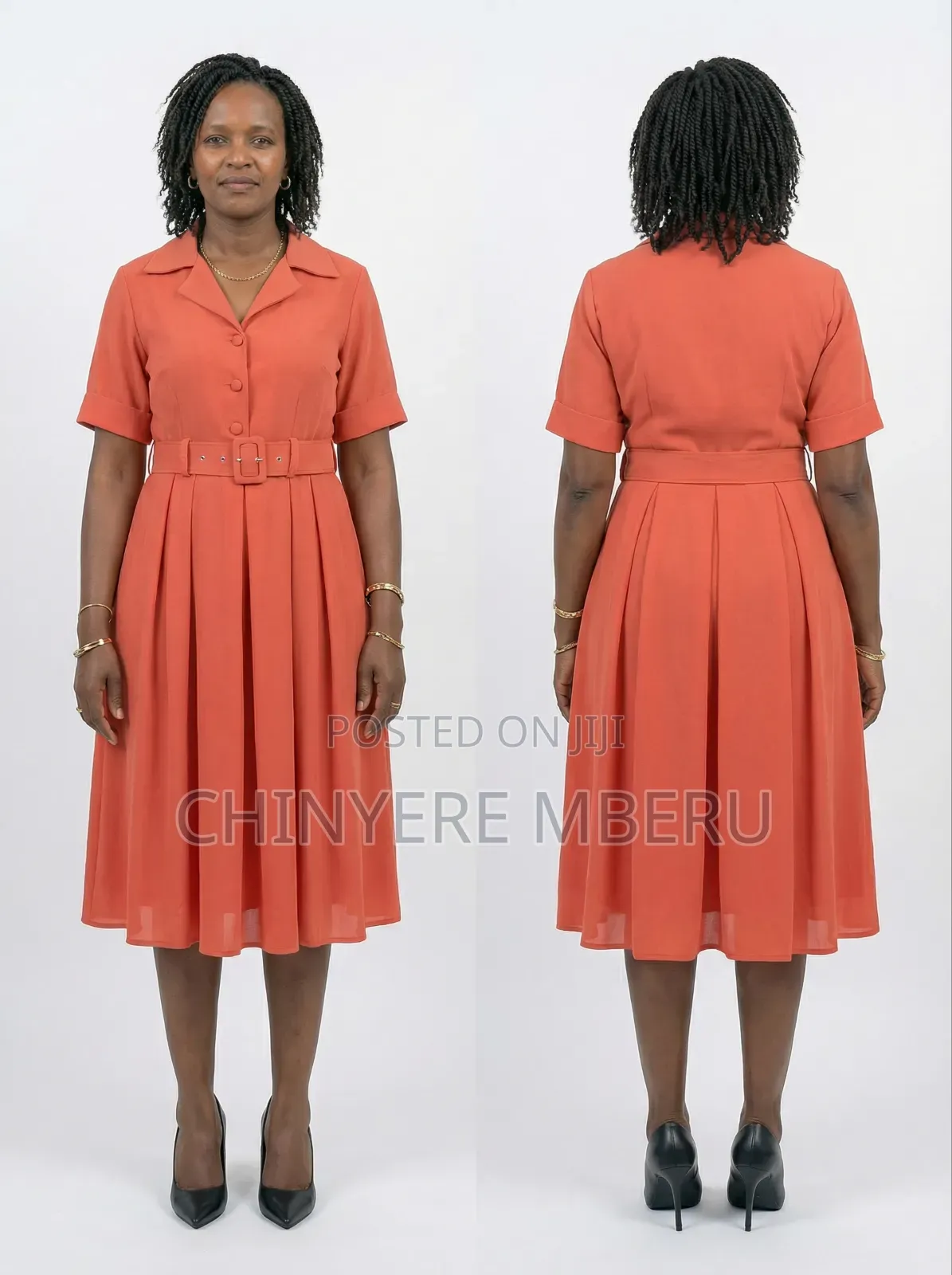 Heavy Chiffon Peach Dress